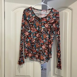 Panhandle Floral Western Top